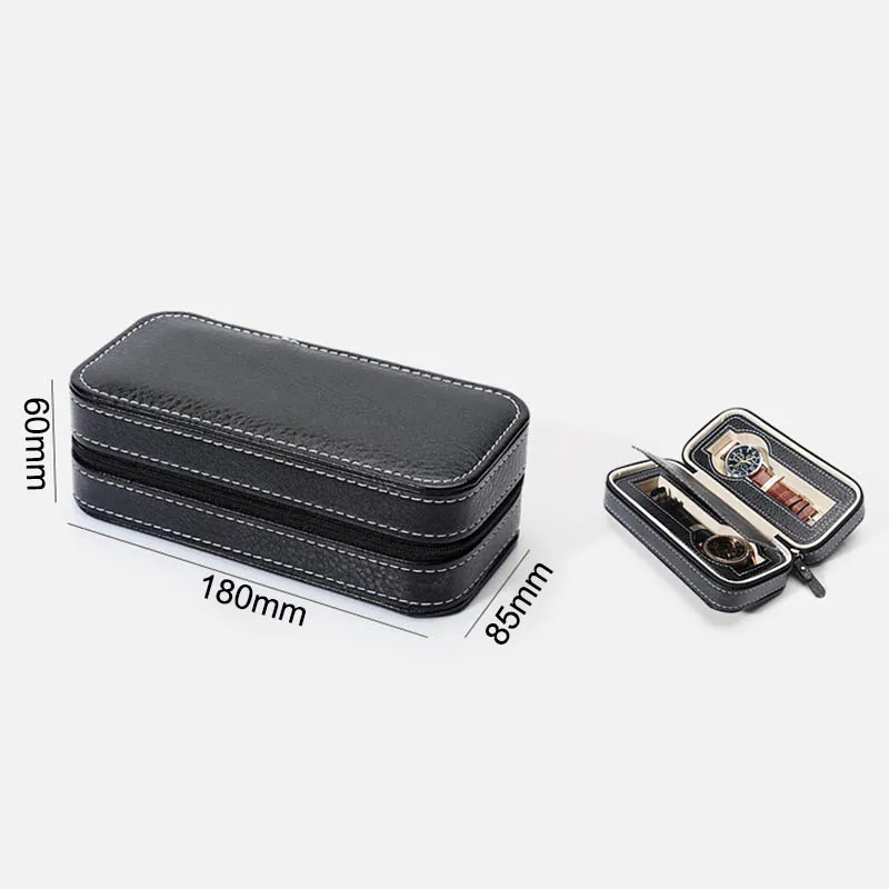 Портативный 2 4 8 решетчатая коробка для путешествий из искусственной кожи на