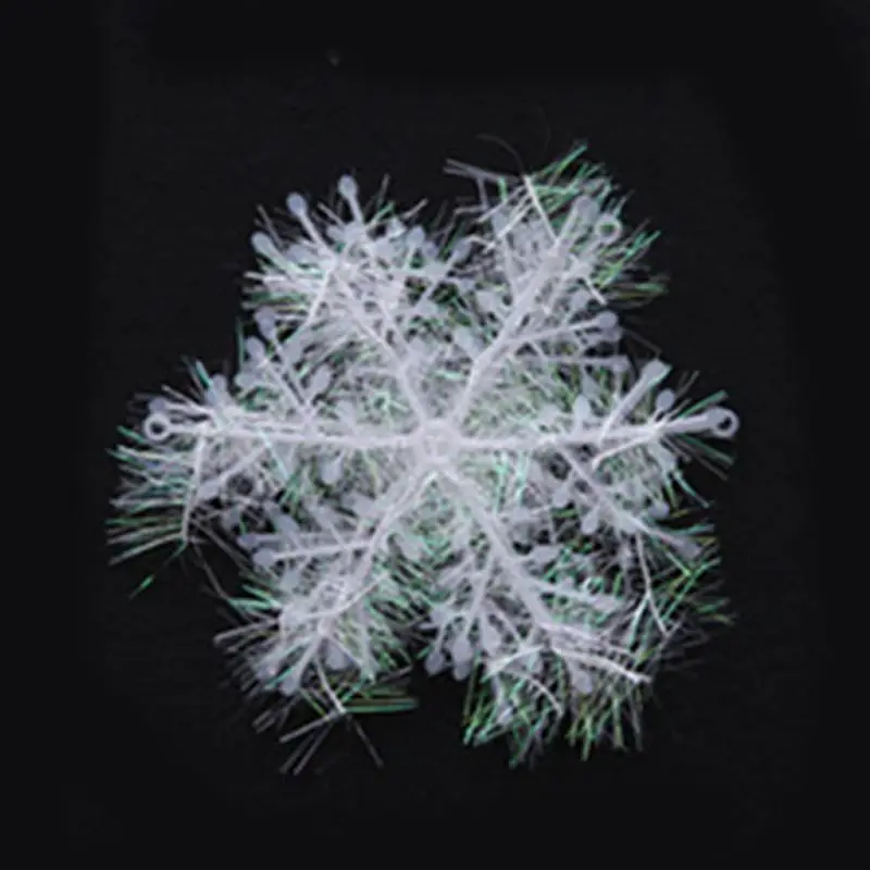 6cm x 12pcs Christmas Display Window Artificial Snow Decoration Snowflake String Xmas Party Romantic Wedding Double Side Sticker SnowflakeCM - Цвет: 6cm x 12pcs