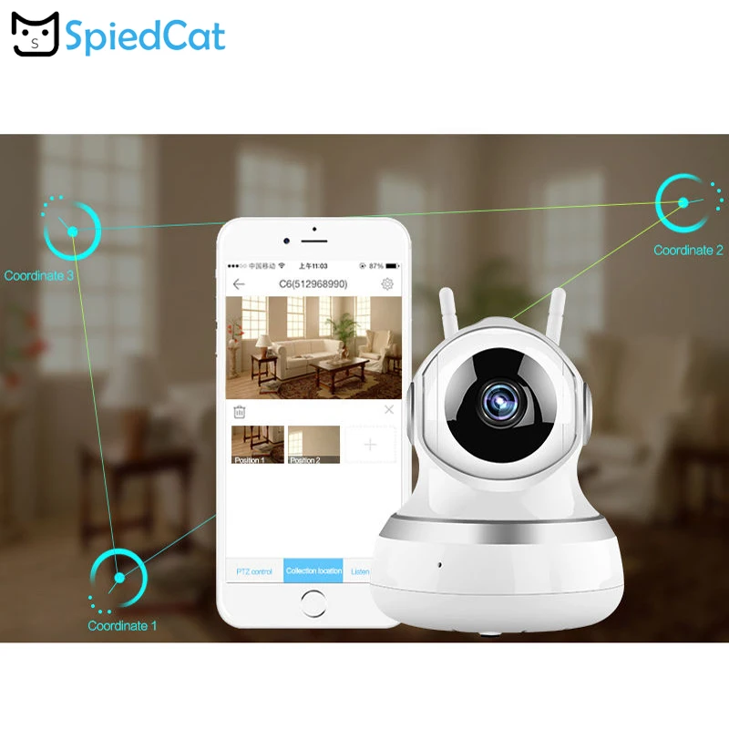 HD 720 P/1080 P ночное видение IP P2P Беспроводной Wi Fi CCTV детектор движения смарт камера