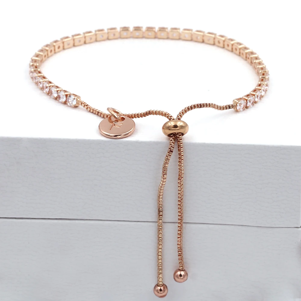 Европейская мода Регулируемый инициалы письмо браслет с подвеской оригинальное