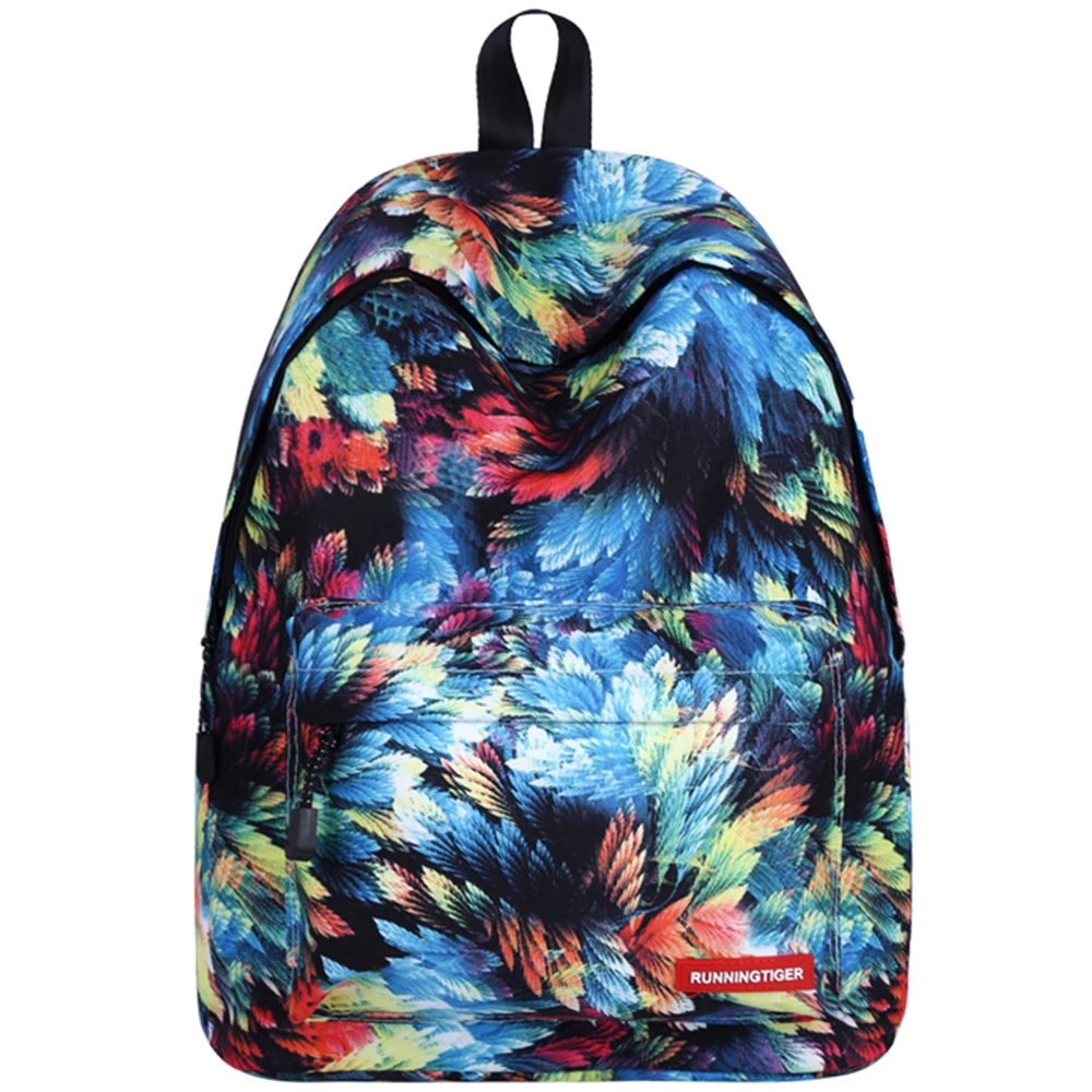 Женский рюкзак с принтом листьев школьные сумки для девочек подростков