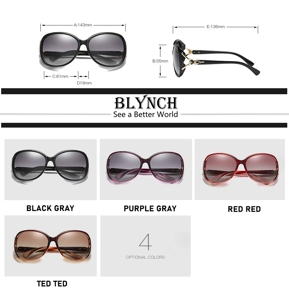 Женские солнцезащитные очки BLYNCH роскошные брендовые дизайнерские с