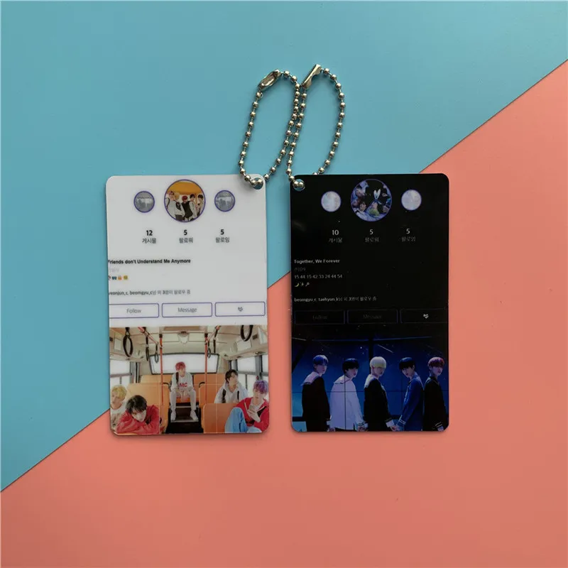 Брелок для ключей Kpop TXT новый альбом вечность ПВХ мобильный телефон BEOMGYU HUENING KAI