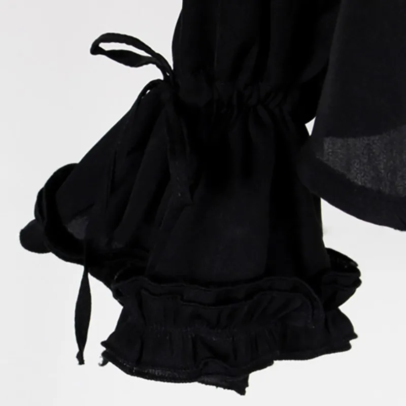 Летняя Повседневная однотонная женская блузка CHICEVER с отложным воротником