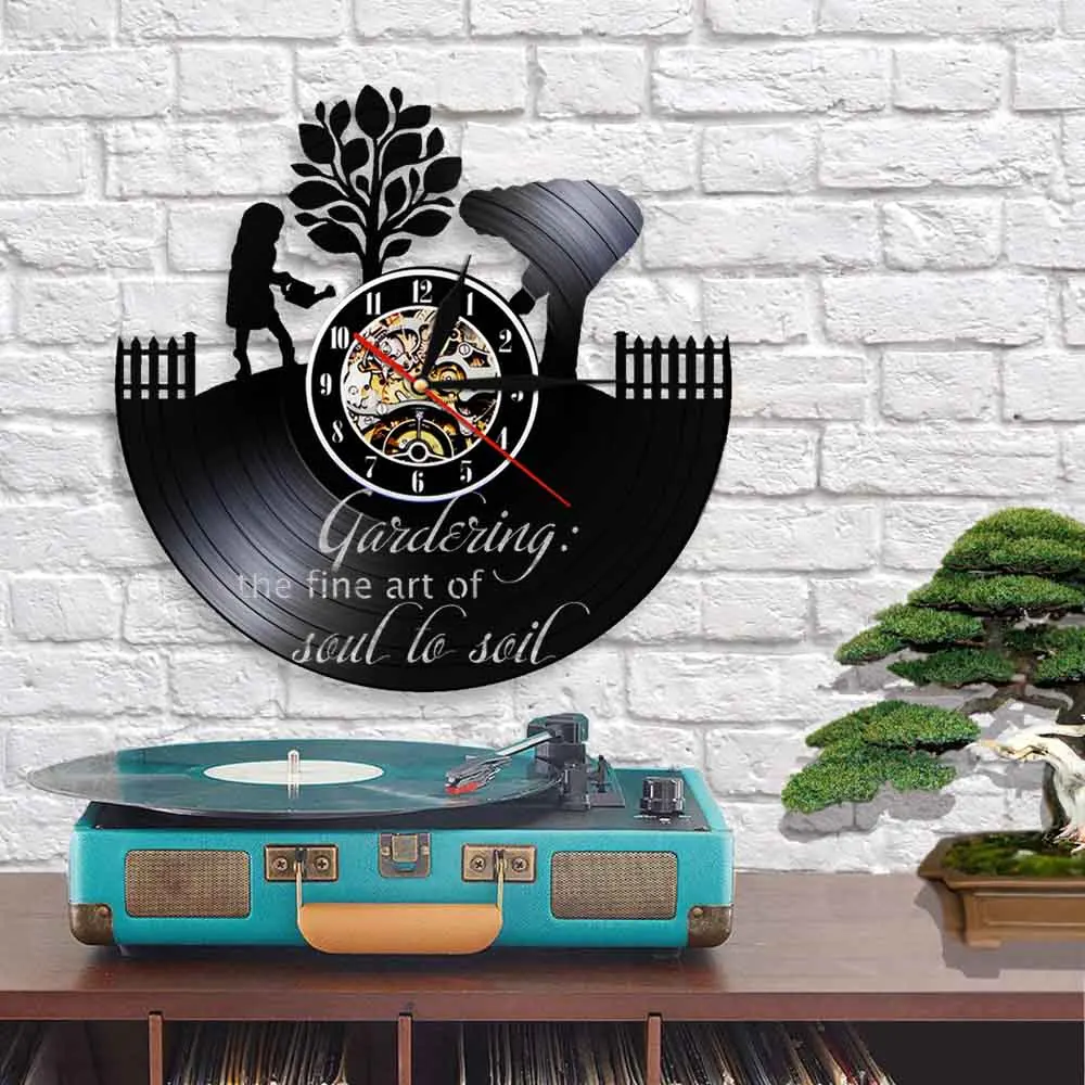 Садовые цитаты фермерский дом Стиль культура находки часы виниловая запись