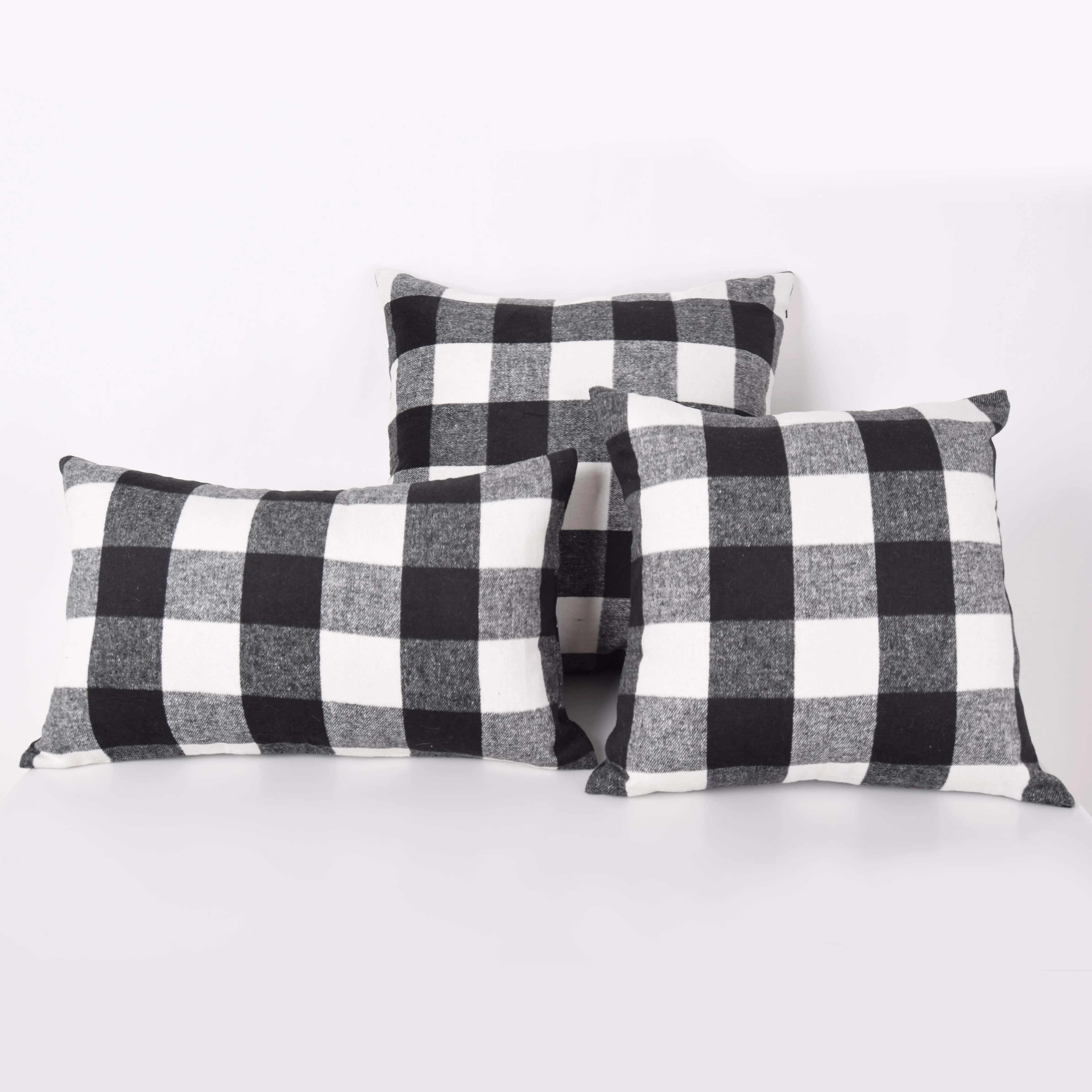 Бело-черный чехол для подушки в стиле буйвола OEM декоративный домашнего дивана