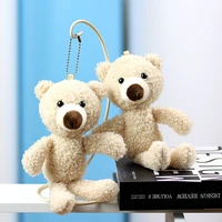 22cm animal plush stuffed toys cute bear doll key chain pendant soft girls kids gift cartoon ornaments keychain