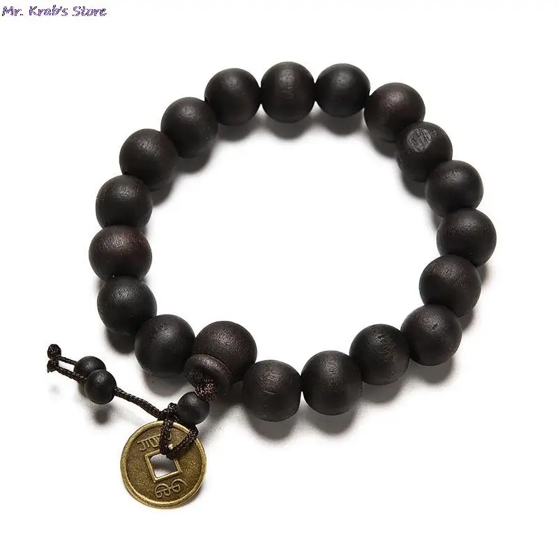 Резная вручную настоящая персиковая фотография Будда Браслеты для мужчин женщин