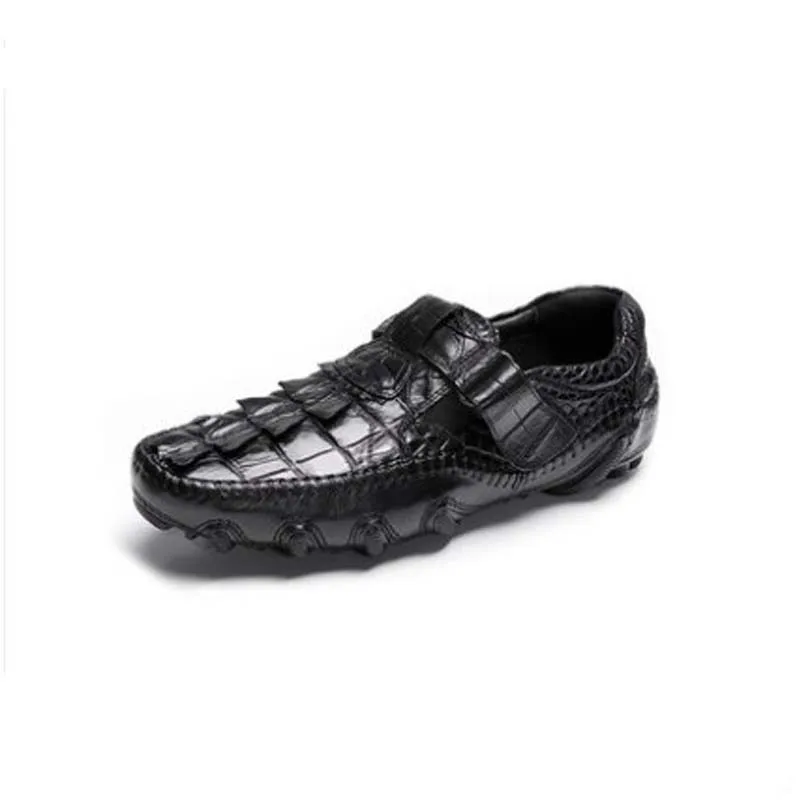 

ouluoer Thailand import crocodile shoes Men shoes men doug shoes portable Driving shoes British men shoes