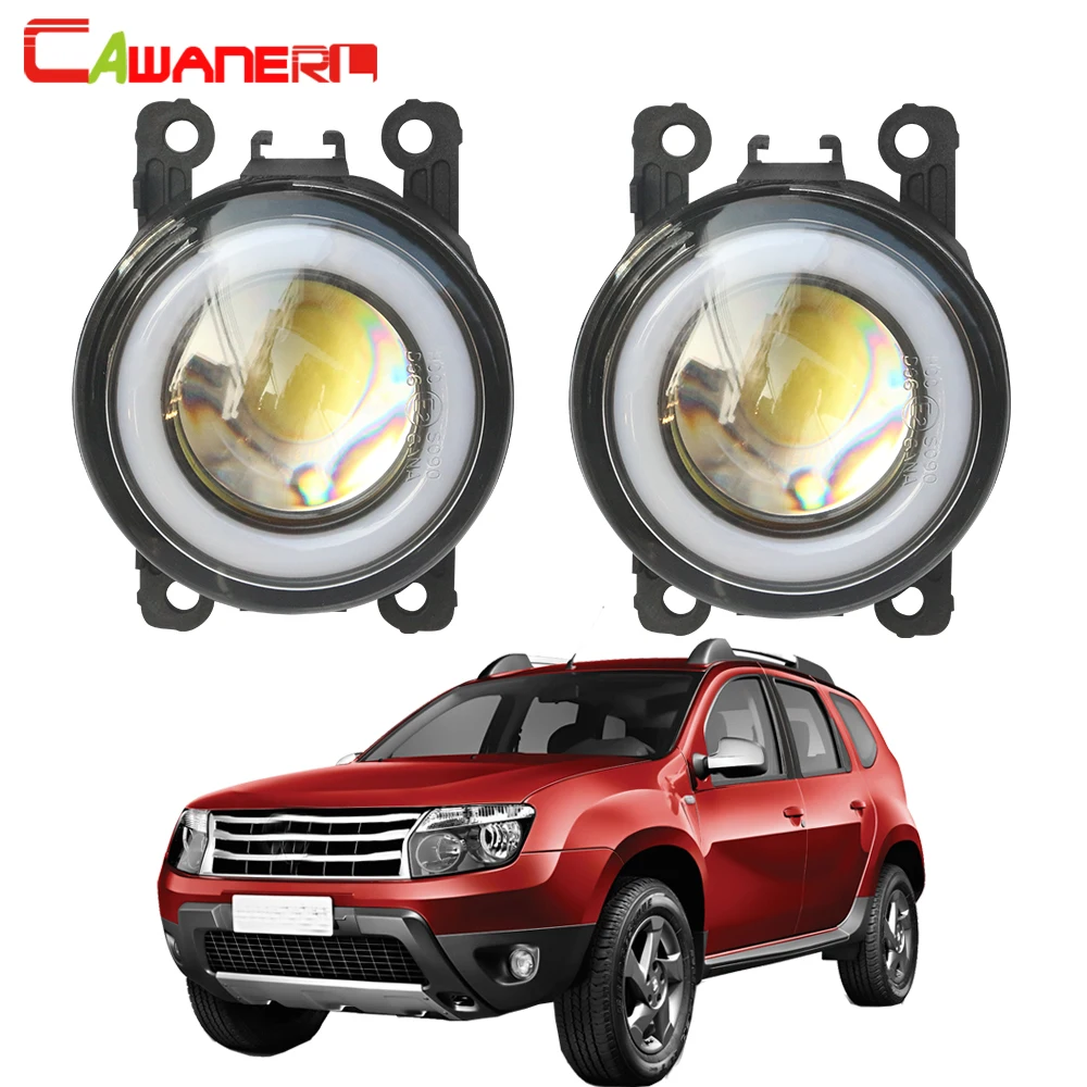 Cawanerl для автомобиля Renault Duster H11 светодиодный туман светильник COB глаза ангела