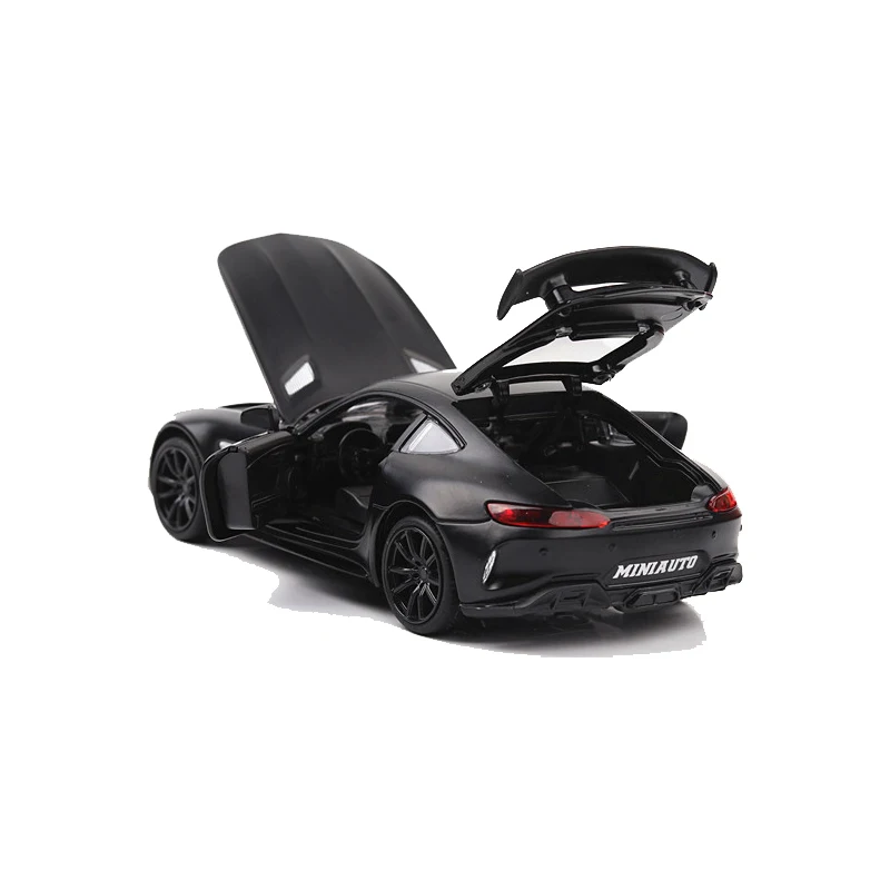 KIDAMI 1:32 Ben AMG GT Diecast Car Model High Simulation Pull Back Sound and Light Model Toy Car For Children's Birthday Gifts