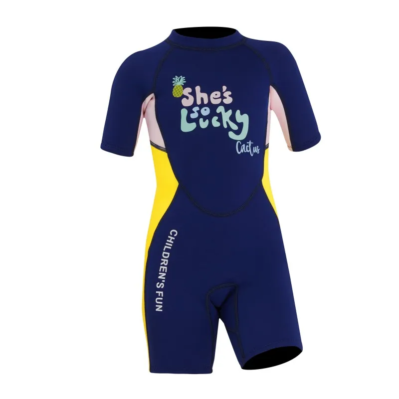 

2.5mm Children's Swimsuit Cosmetic Short-sleeved Diving Suit Thickened Warm Sunscreen Surf Water Sports