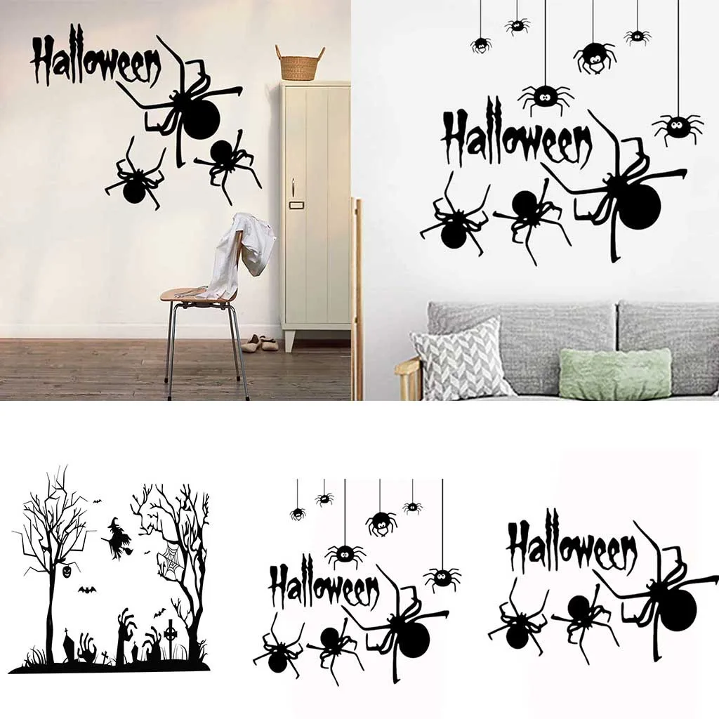 Настенные Стикеры для украшения на окна дома праздничные Вечерние Декорации