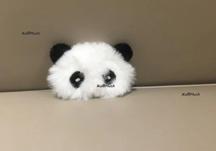 plush toy only Мини 3-4 см маленькая панда плюшевая игрушка, 3 дизайна, галстук для волос, повязка для волос милая панда плюшевая кукла - Цвет: plush toy only