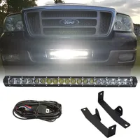 For 2006-2008 Ford F150 20 Inch Offroad Combo LED Light Bar + Hidden Bumper Mounting Bracket