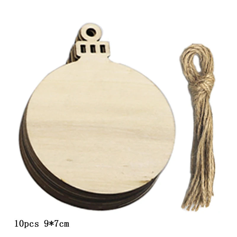 Рождественские шары Декор Рождественская елка украшения деревянная круглая для