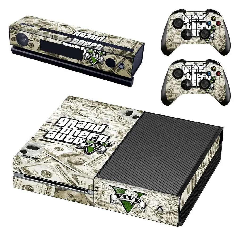 Grand Theft Auto V GTA 5 наклейка с полным покрытием для консоли Xbox One Kinect и 2 контроллеров