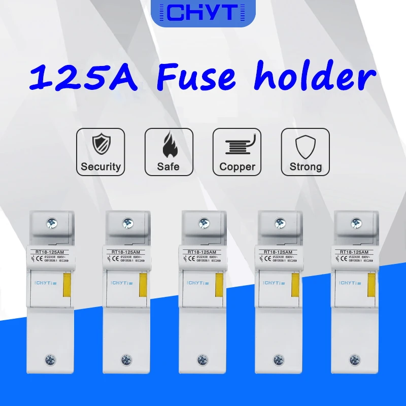 

Керамический трубчатый предохранитель R017 RT18-125, 500 в, 22x58 мм, 63 А, 80 А, 100 А, а, RO17 22*58 мм, 22x58, 22*58, с держателем предохранителя