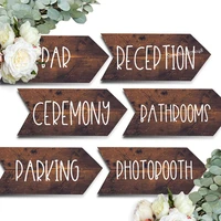 welcome wedding greeting sign diy decals arrow parking signs
