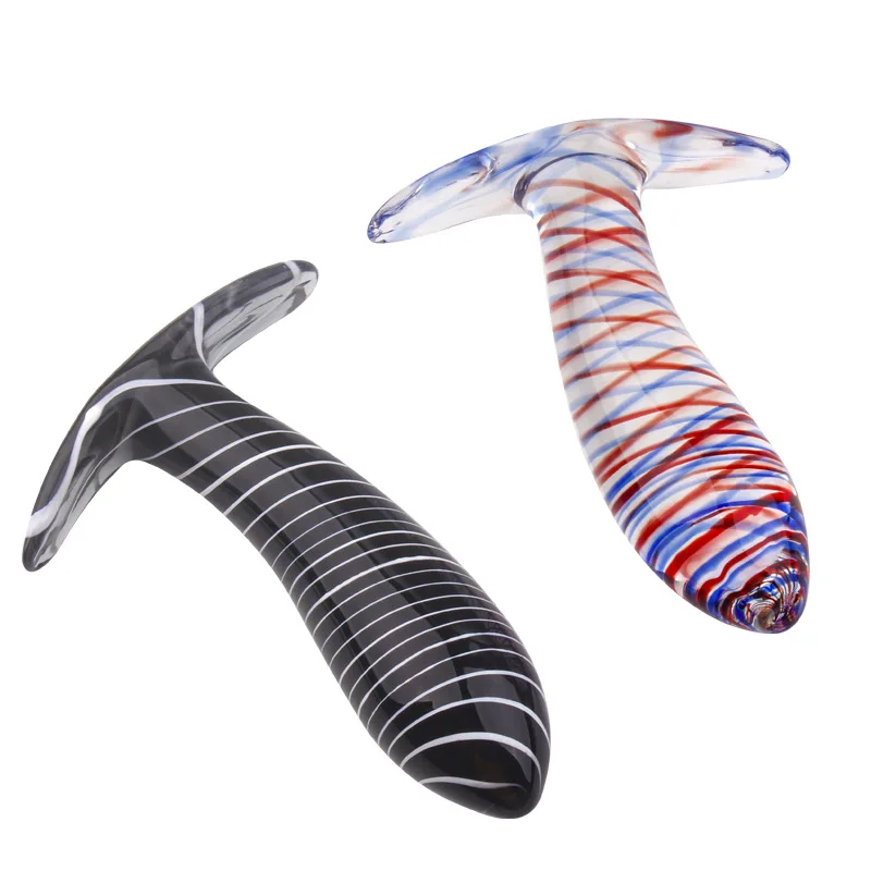 Гладкое Стекло Анальная пробка дилататор анальный фаллоимитатор Массаж вагины