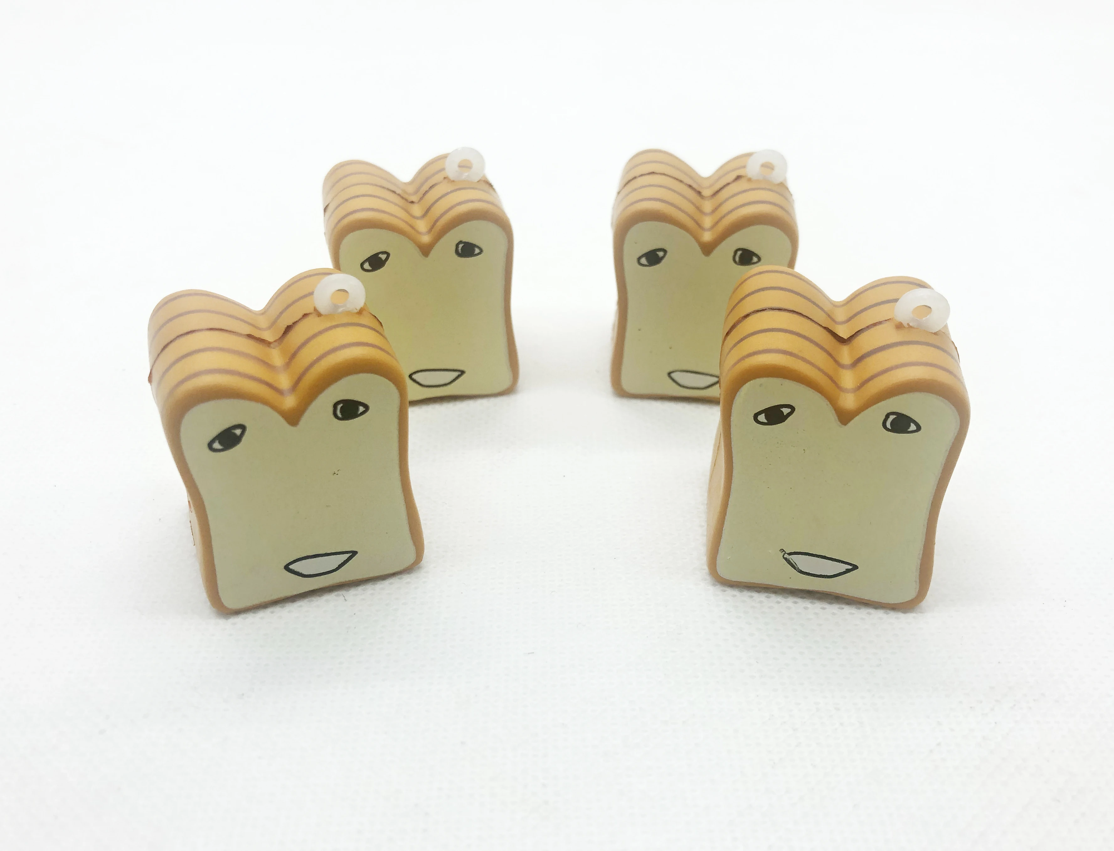 4 шт./лот Распродажа с бесплатной доставкой ПУ пена Мягкий мягкий красивый брелок для ключей на хлеб игрушка для снятия стресса рекламный подарок мяч