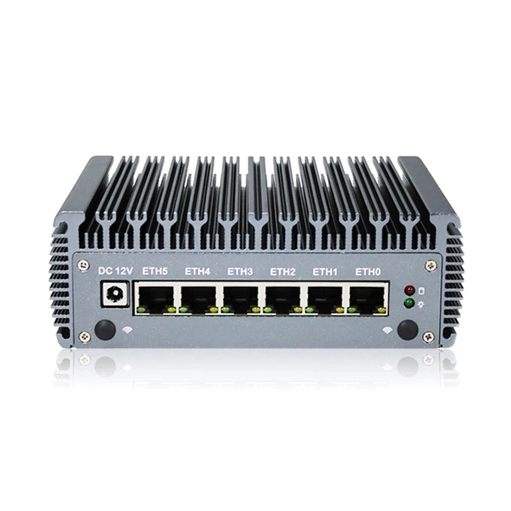 Мини ПК Topton без вентилятора 6 дюймов Intel i211AT LAN Nic Core i7 7500U i5 7200U AES NI RJ45 RS232 pfSense