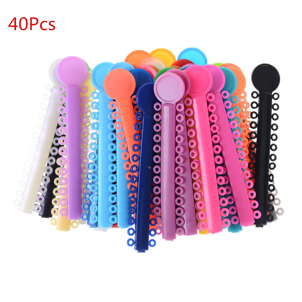 

20/40Pcs Black Clear Dental Oral Ligature Orthodontics Ties Elastic Rubber Bands Dentist Tools