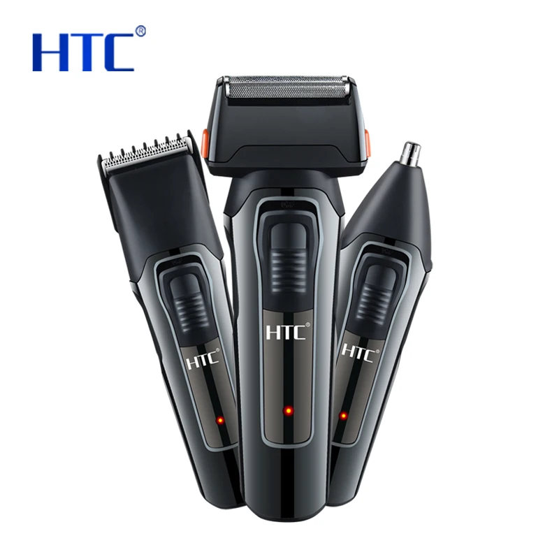 

Триммер для носа и бороды AIKIN HTC 3 в 1, многофункциональный мужской триммер для волос, бритвенный комплект с аккумулятором