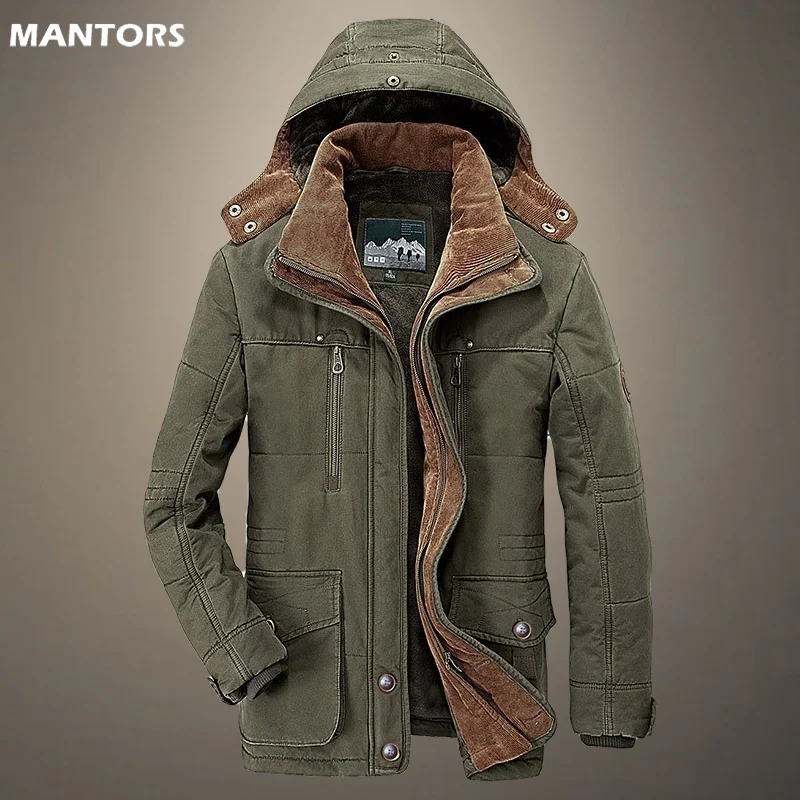 2022 брендовая зимняя куртка Мужская теплая Толстая ветровка флисовое пальто