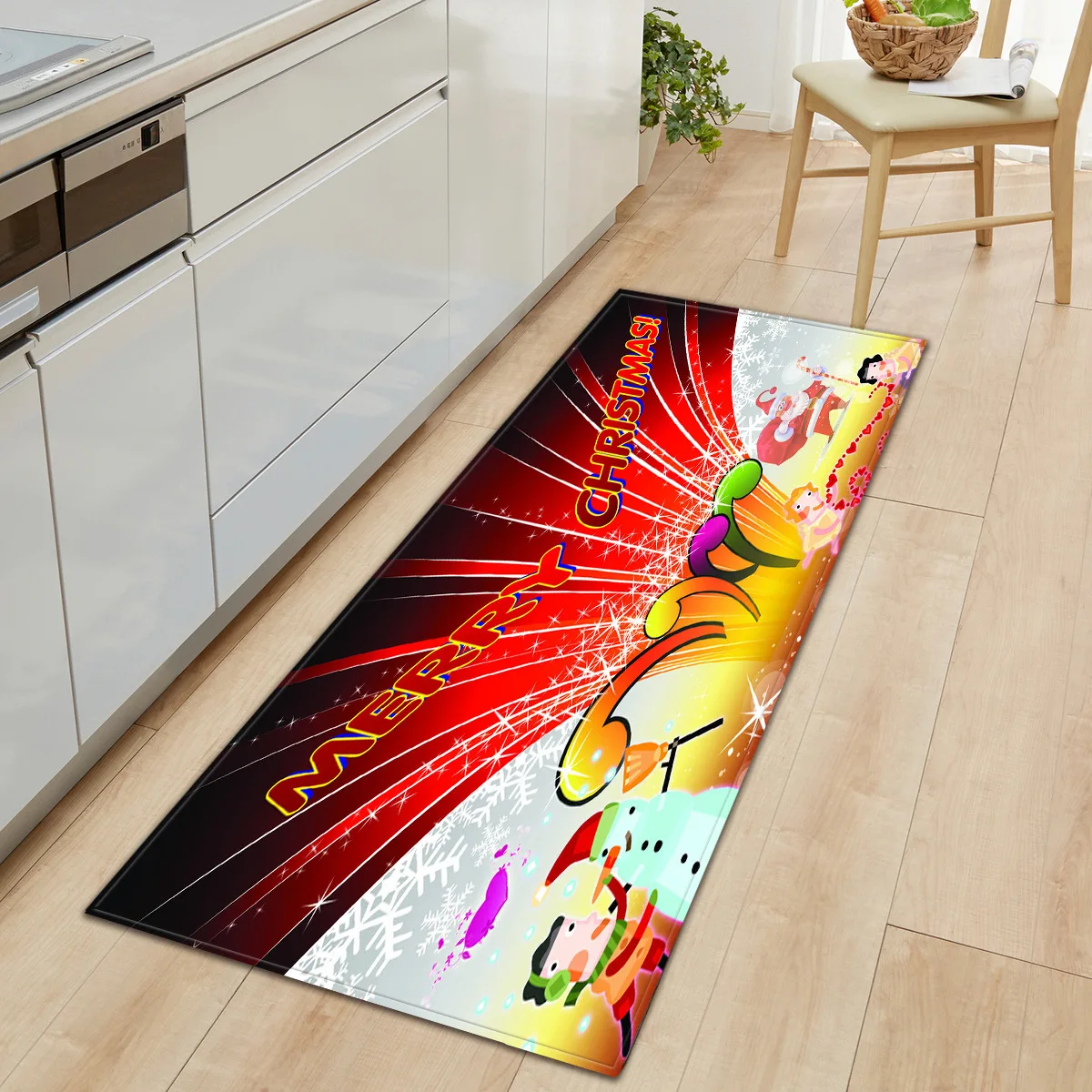 Zeegle коврик с рождественским дизайном длинный прямоугольный кухонный