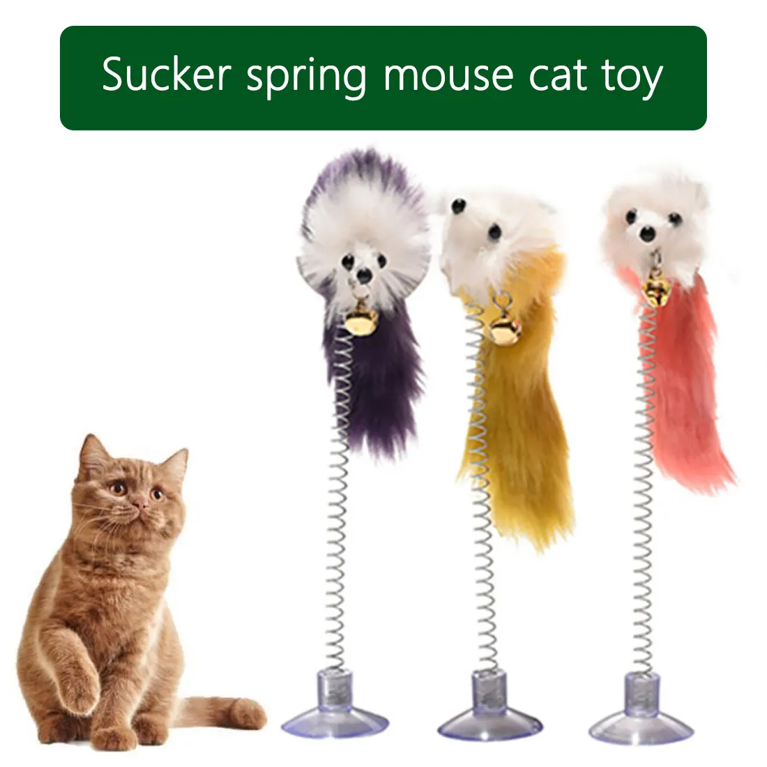 Новая смешная кошка с искусственными перьями случайного цвета мышки в форме 20x10