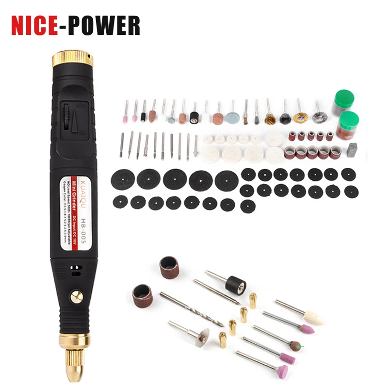 

Mini Drill Electric Carving Pen Variable Speed Drill Rotary Tools Kit Engraver Pen for Grinding Polishing＋100pcs Parts