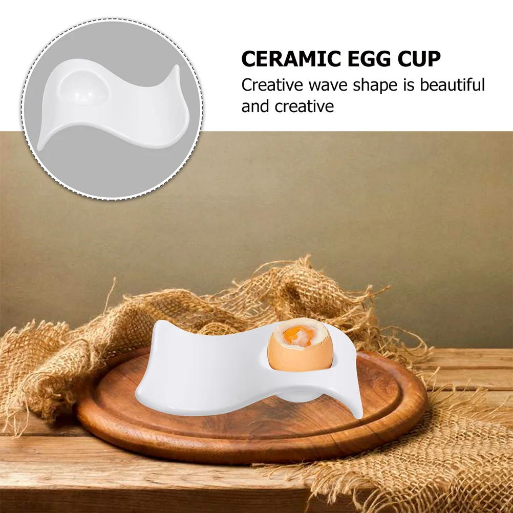 

4pcs Egg Holders Ceramic Egg Cups Egg Racks Breakfast Egg Cups Egg Plate