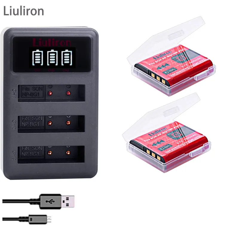 charger and 2battery NP-BG1/FG1 NP-BG1 NP BG1 FG1 Батарея запасная часть для цифровой камеры с фоновой подсветкой SONY Cyber-shot DSC-H3 DSC-H7 DSC-H9 DSC-H10 DSC-H20 DSC-H50 DSC-H55 DSC-H70 Камера - Цвет: charger and 2battery