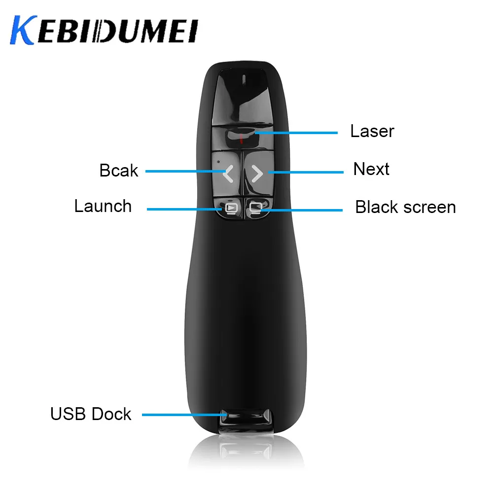 Беспроводная лазерная указка Kebidumei USB R400 для презентаций PowerPoint|Пульты ДУ| |
