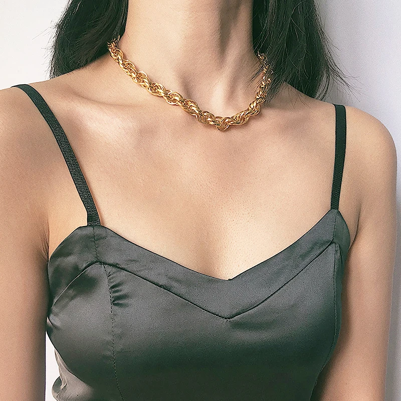 Цепь из нержавеющей стали женские модные готические стильные чокеры парные