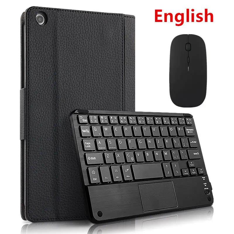 black mouse English Чехол с Bluetooth клавиатурой для huawei Mediapad M3 lite 8,0 Молодежный защитный чехол из ПУ кожи cpn-w09 al00 " чехол для планшета s - Цвет: black mouse English