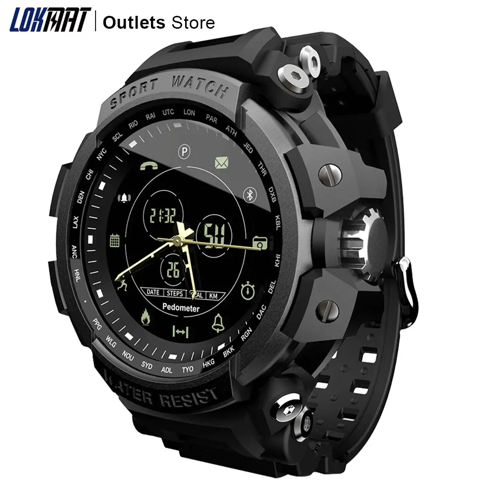 LOKMAT SmartWatch спортивные Шагомер Bluetooth 50 м водонепроницаемые напоминания информации