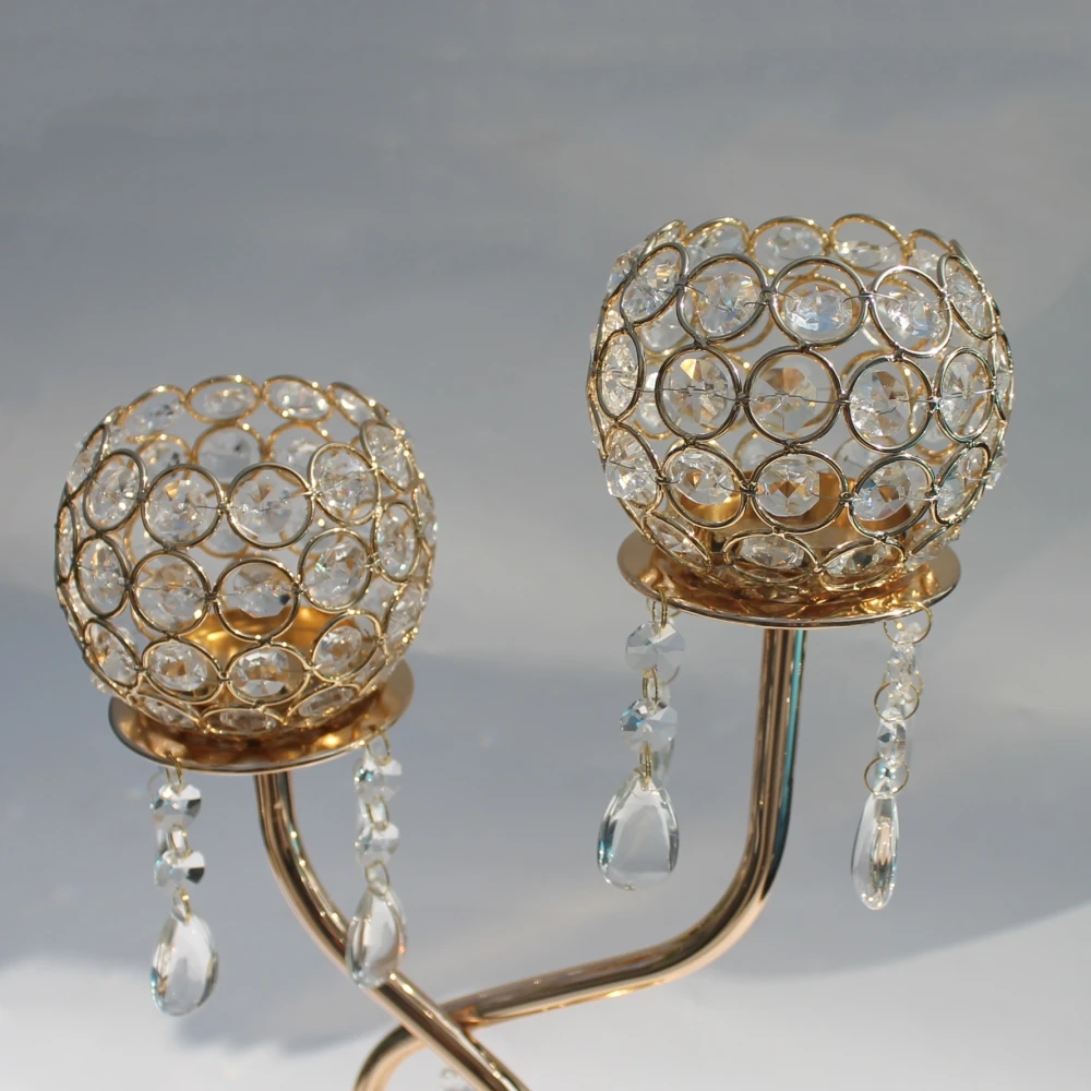 Подсвечник золотой свадебный Декор для дома Свадебные центральные части