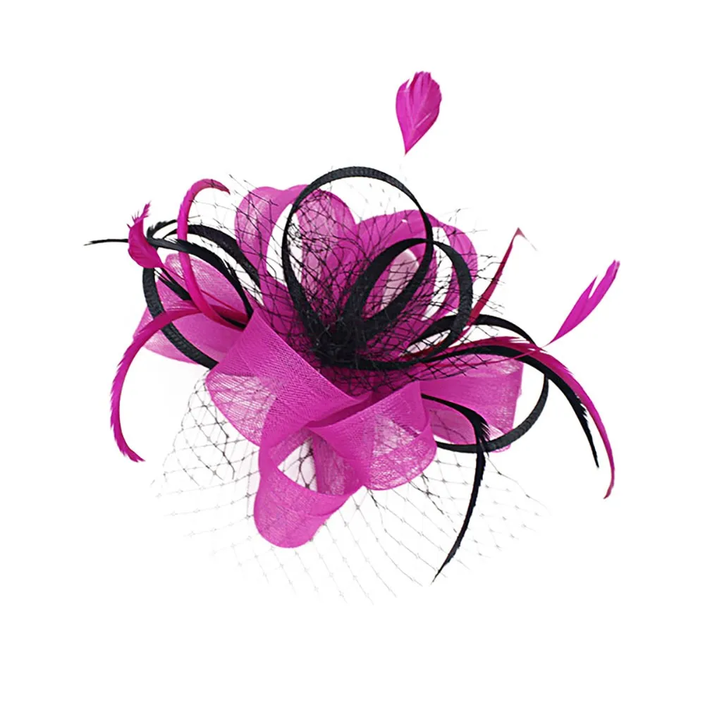 Свадебные аксессуары вечерние шляпка невесты с цветами для волос женская модная