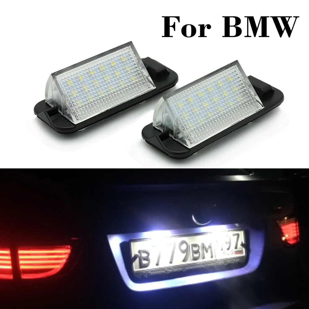 

2x Canbus светодиодсветильник лампы для номерного знака автомобиля 18SMD белый 12 В лампы для номерного знака Замена для BMW E36 318i 318ti 325i M3