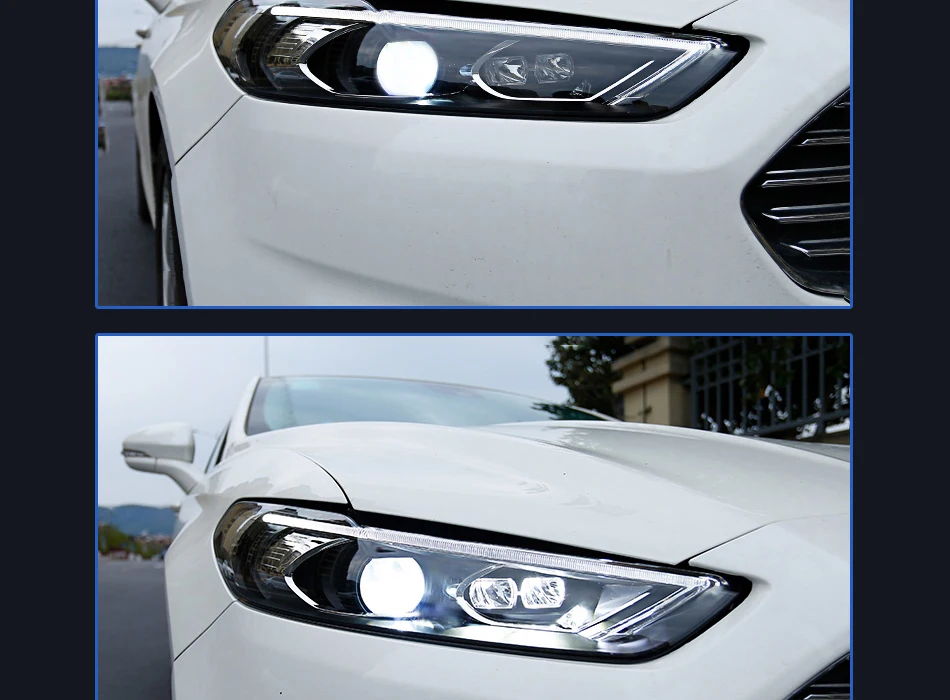 Головной фонарь для Ford Fusion Mondeo 2013- фары Противотуманные фары Дневные ходовые огни DRL H7 светодиодный Биксеноновая лампа автомобильные аксессуары