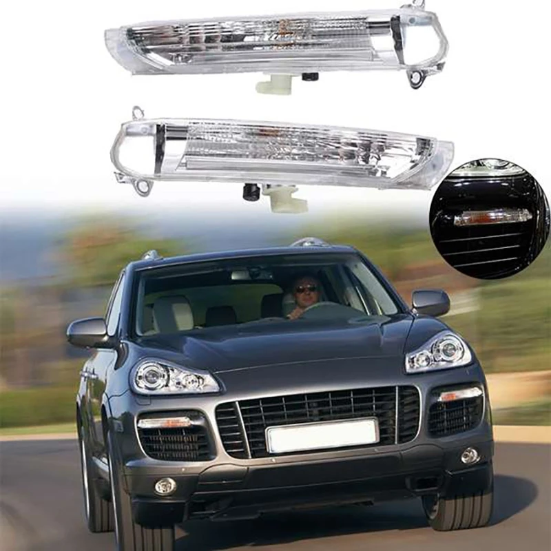 

2Pcs Front Bumper Turn Signal Side Marker Lamp for Porsche Cayenne 2008-2010 for Diurnal Lamp Car Fog Lamp Right & Left