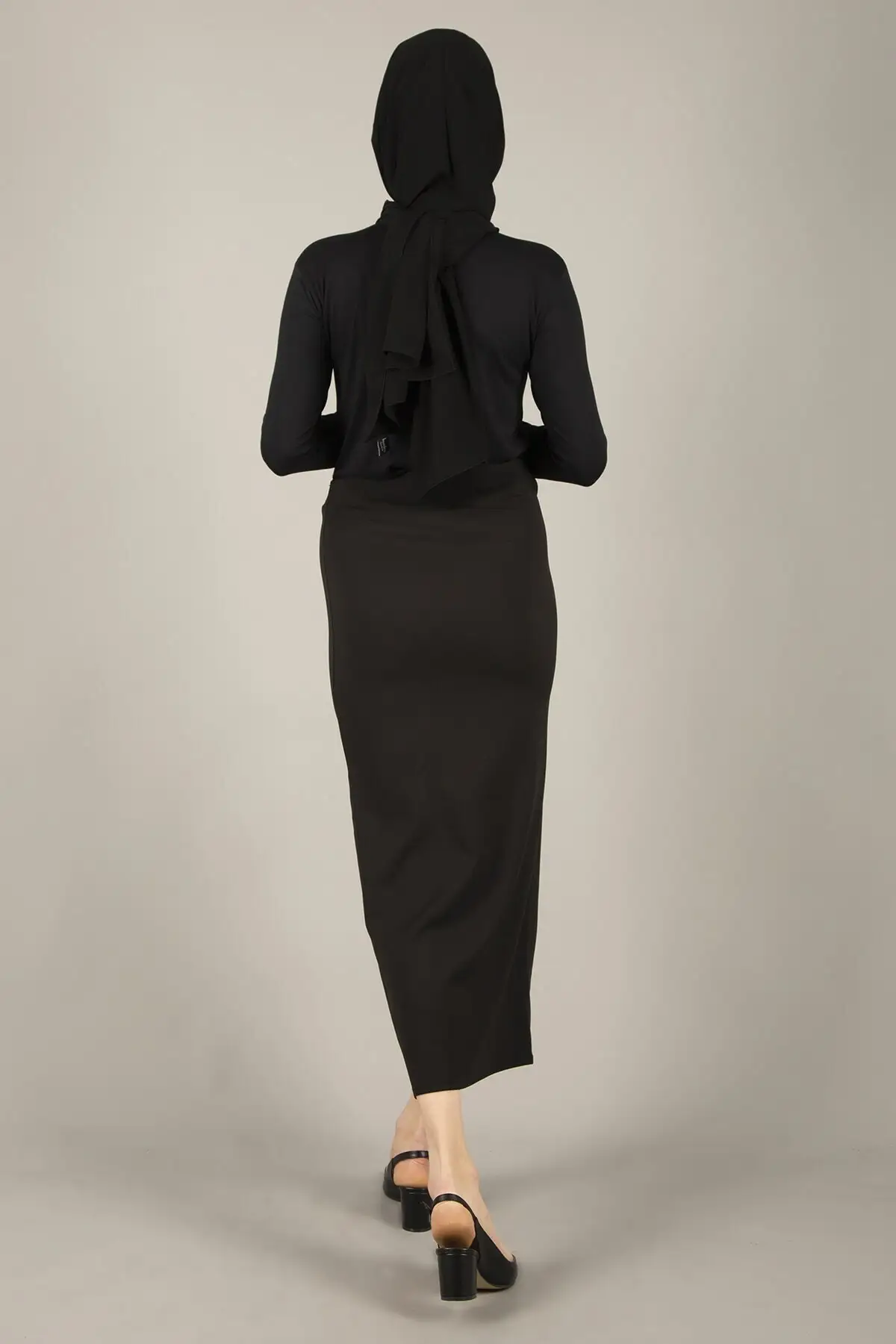 

Waist Pencil Skirt Black Women's Wheel Women Muslim Clothing Skirt