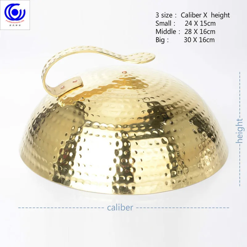 Высококачественная яркая круглая крышка из чистой меди для кухни стейка выпечки