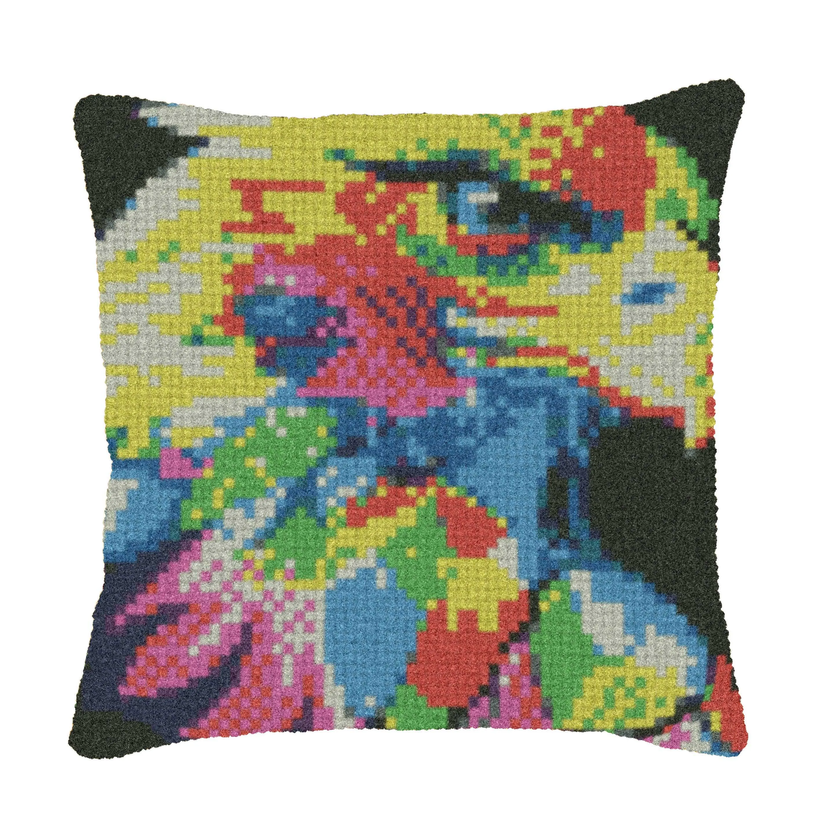 

С принтом в виде орла защелка для самостоятельной сборки крюка ковер комплект 3D сегмент Вышивка Подушка шерсть крест простеганный коврик н...