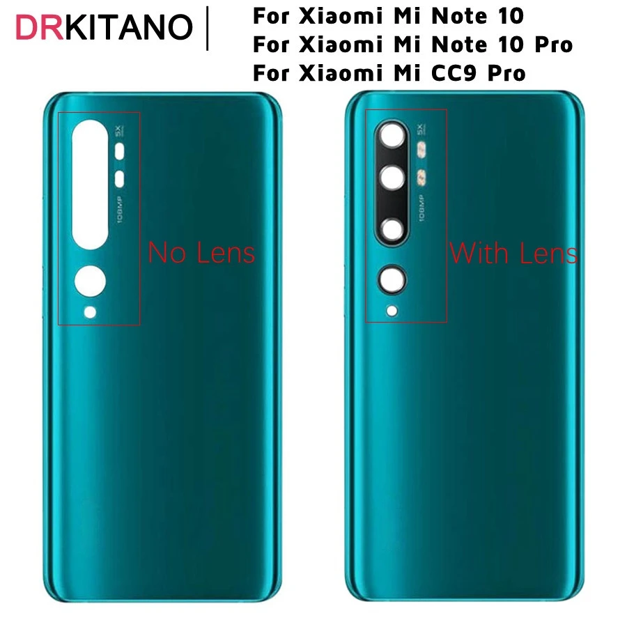 Задняя крышка батарейного отсека для Xiaomi Mi Note 10 Pro стекло + объектив камеры |
