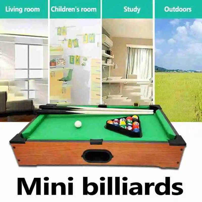

1PCS Mini Tabletop Pool Table Desktop Billiards Sets Play Balls Sports Family Children's Fun Entertainment Sports Toys Xmas B5B5