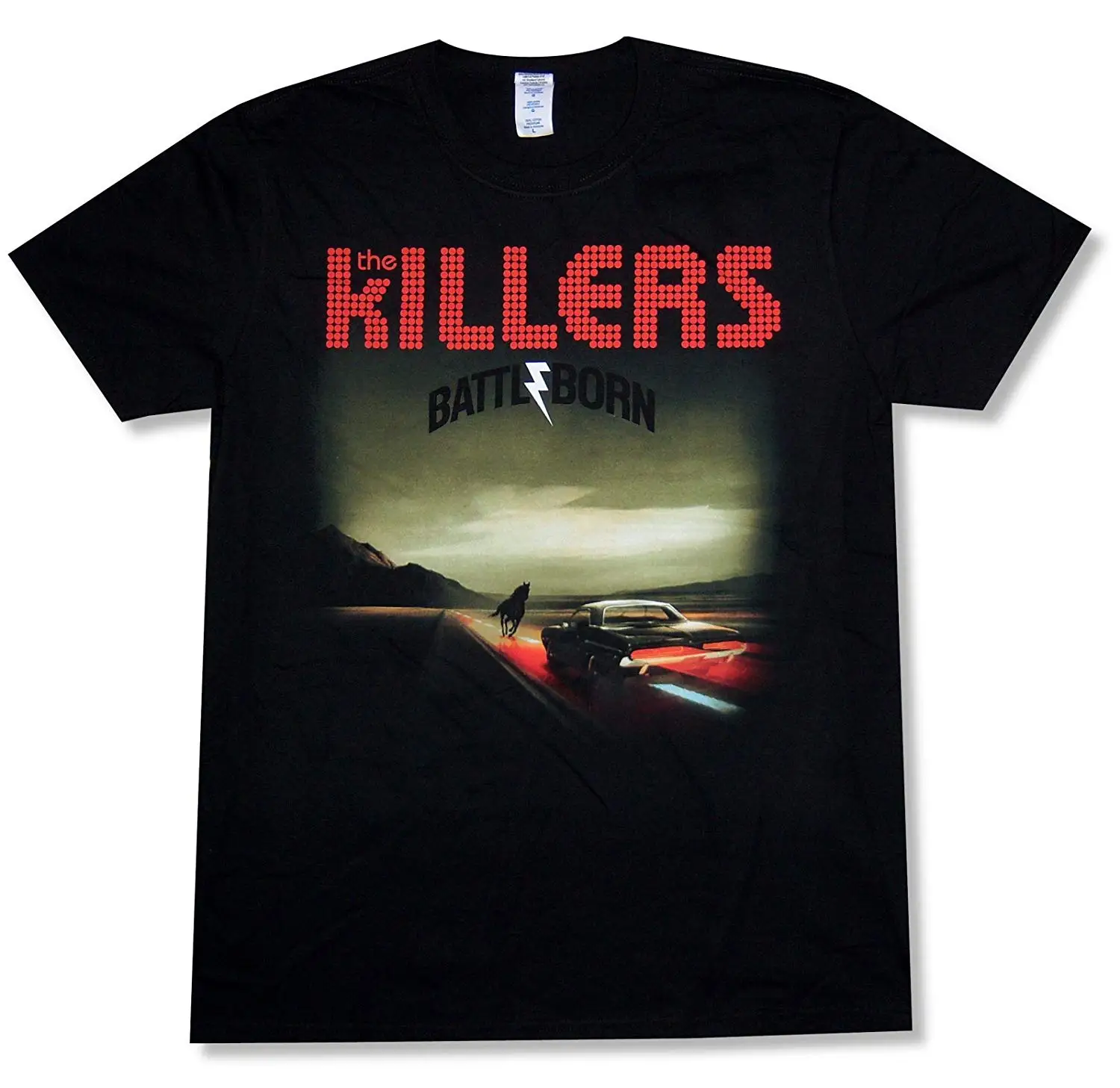 The Killers Album Cover Tour 2012 черная футболка унисекс мужская женская футболка|Мужские