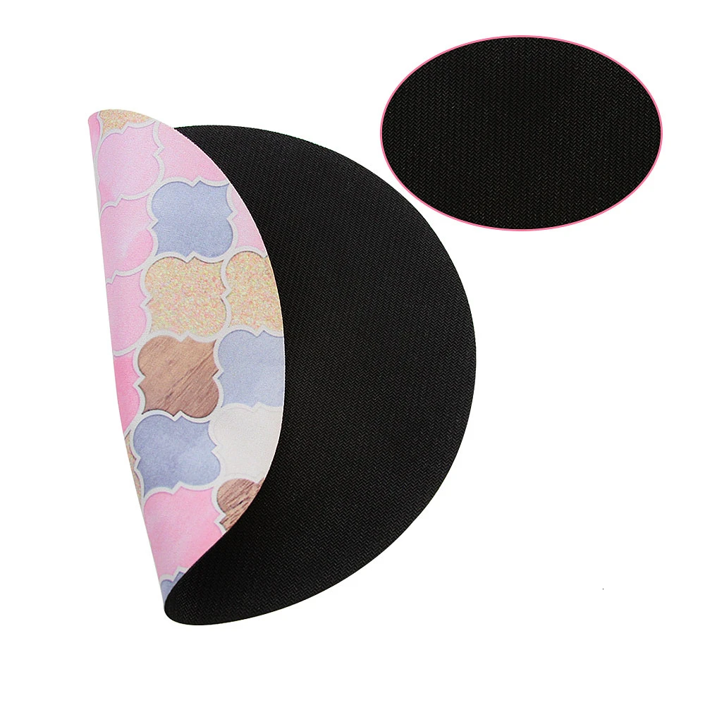 Мини-размер CHYI круглый мягкий силиконовый коврик для мыши компьютерный с принтом